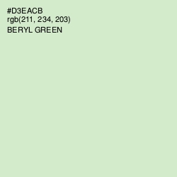 #D3EACB - Beryl Green Color Image