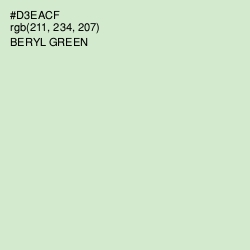 #D3EACF - Beryl Green Color Image