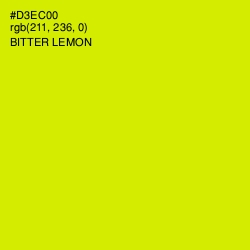 #D3EC00 - Bitter Lemon Color Image