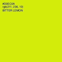 #D3EC0A - Bitter Lemon Color Image