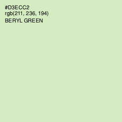 #D3ECC2 - Beryl Green Color Image