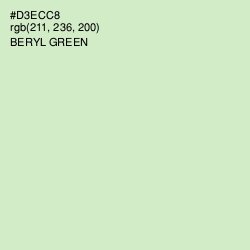 #D3ECC8 - Beryl Green Color Image