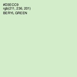 #D3ECC9 - Beryl Green Color Image