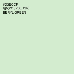 #D3ECCF - Beryl Green Color Image