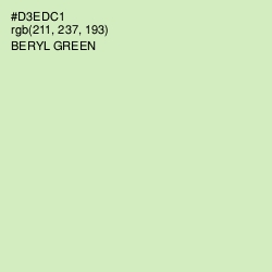 #D3EDC1 - Beryl Green Color Image