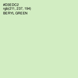 #D3EDC2 - Beryl Green Color Image