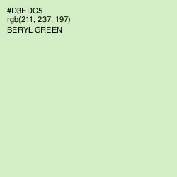 #D3EDC5 - Beryl Green Color Image