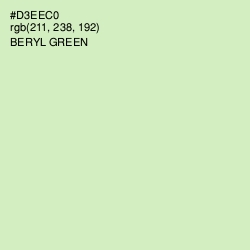 #D3EEC0 - Beryl Green Color Image