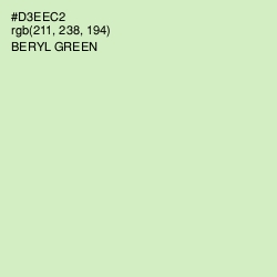 #D3EEC2 - Beryl Green Color Image