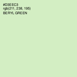 #D3EEC3 - Beryl Green Color Image