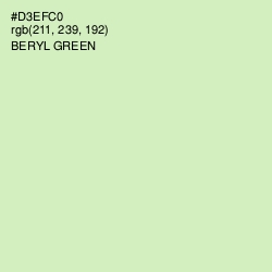 #D3EFC0 - Beryl Green Color Image