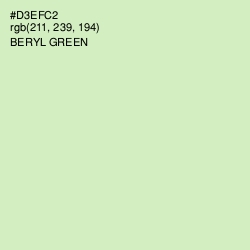 #D3EFC2 - Beryl Green Color Image