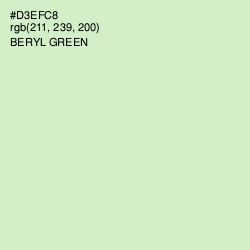 #D3EFC8 - Beryl Green Color Image