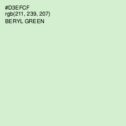 #D3EFCF - Beryl Green Color Image