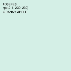 #D3EFE6 - Granny Apple Color Image