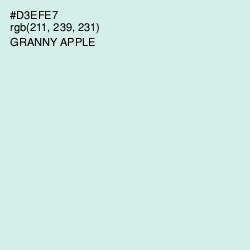 #D3EFE7 - Granny Apple Color Image