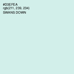 #D3EFEA - Swans Down Color Image