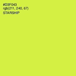 #D3F043 - Starship Color Image