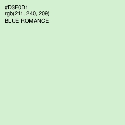 #D3F0D1 - Blue Romance Color Image