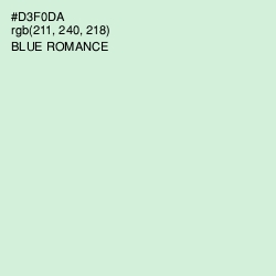 #D3F0DA - Blue Romance Color Image