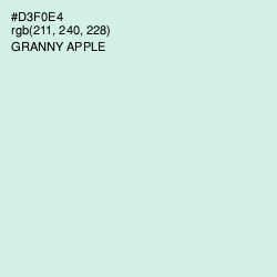 #D3F0E4 - Granny Apple Color Image