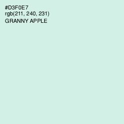 #D3F0E7 - Granny Apple Color Image
