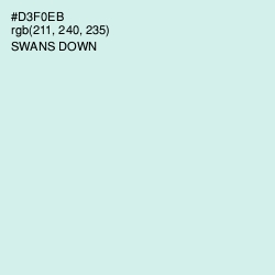 #D3F0EB - Swans Down Color Image