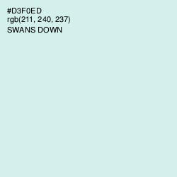 #D3F0ED - Swans Down Color Image