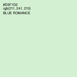 #D3F1D2 - Blue Romance Color Image