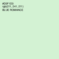 #D3F1D3 - Blue Romance Color Image