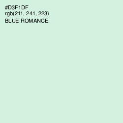 #D3F1DF - Blue Romance Color Image