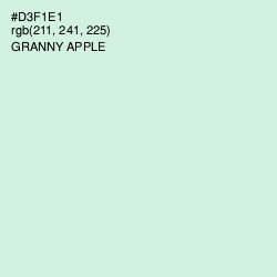 #D3F1E1 - Granny Apple Color Image