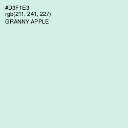 #D3F1E3 - Granny Apple Color Image