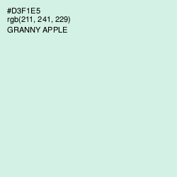 #D3F1E5 - Granny Apple Color Image