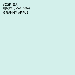 #D3F1EA - Granny Apple Color Image