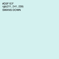 #D3F1EF - Swans Down Color Image