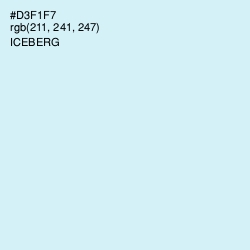 #D3F1F7 - Iceberg Color Image