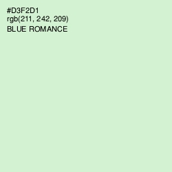 #D3F2D1 - Blue Romance Color Image