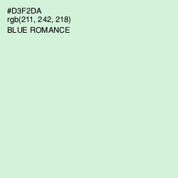 #D3F2DA - Blue Romance Color Image