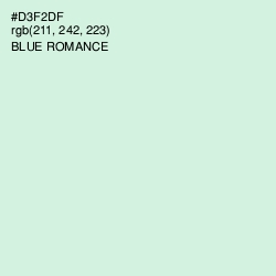 #D3F2DF - Blue Romance Color Image