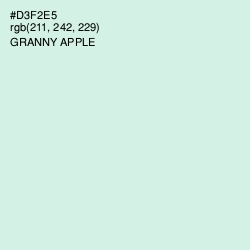 #D3F2E5 - Granny Apple Color Image