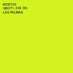 #D3F31E - Las Palmas Color Image