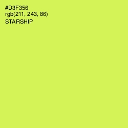 #D3F356 - Starship Color Image