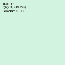 #D3F3E1 - Granny Apple Color Image