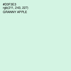 #D3F3E3 - Granny Apple Color Image