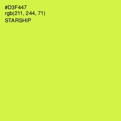#D3F447 - Starship Color Image