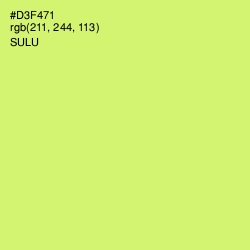 #D3F471 - Sulu Color Image