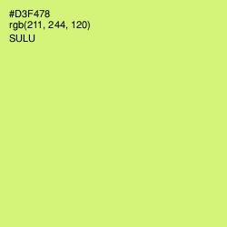 #D3F478 - Sulu Color Image