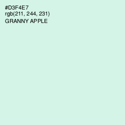 #D3F4E7 - Granny Apple Color Image