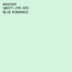 #D3F5DF - Blue Romance Color Image